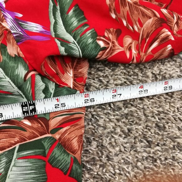 Vintage Paradise Found Shirt Hawaiian Parrots Magnum PI Camp Red Mens Large - Picture 4 of 6